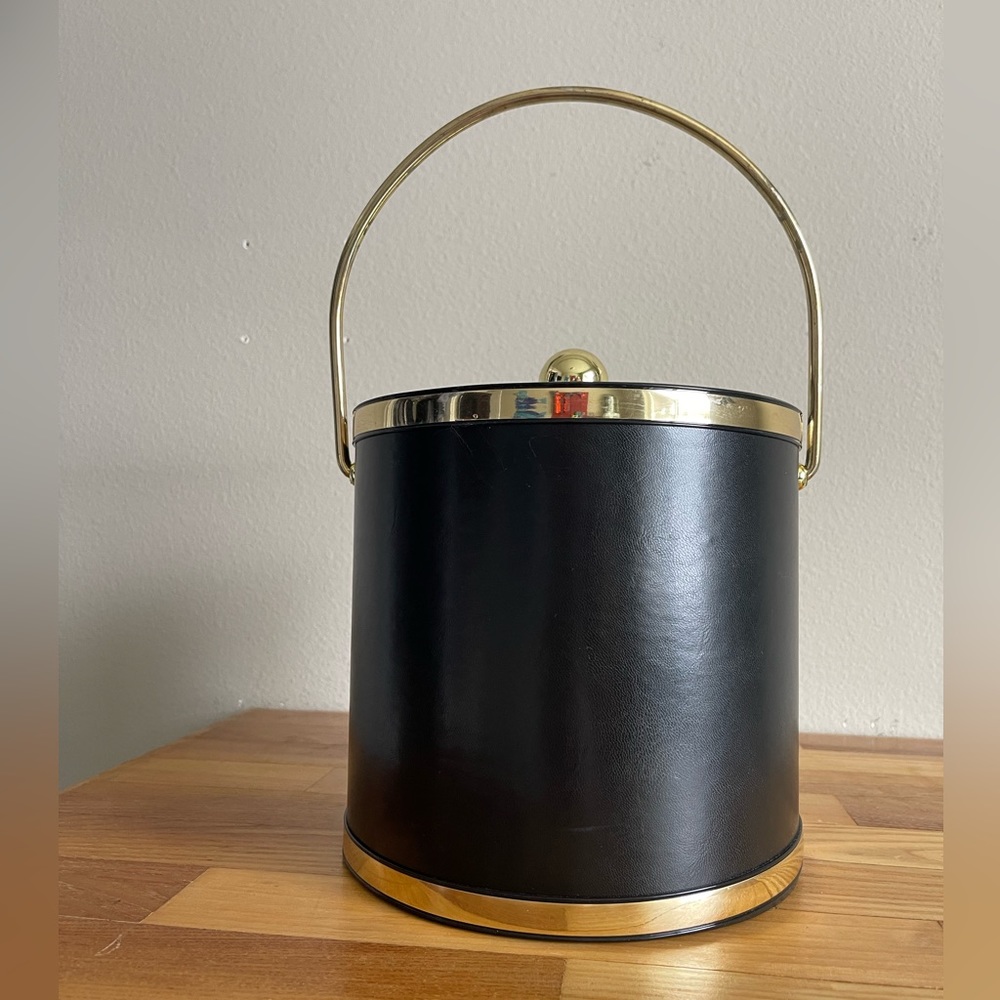 Black and Gold Tone Ice Bucket